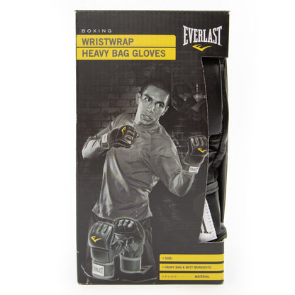 Wrist Wrap Heavy Bag Gloves, S/M, Black – for Mitts, Reflex & Bag Training