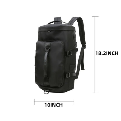 Overnight Bag Gym Travel Duffle Bag for Men and Women Weekender, Multifunctional, Black